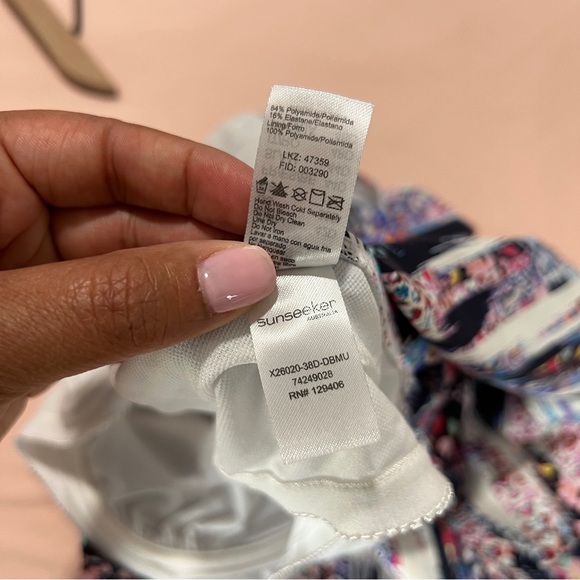 Sunseeker Womens 38D Mixed Prints Floral Underwire‎ Sweetheart  SwimTankini - Picture 12 of 14